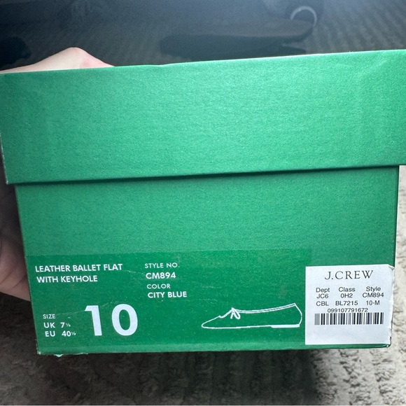 NWT J. Crew “City Blue” Ballet Flats with Andi Keyhole detail - Picture 12 of 12